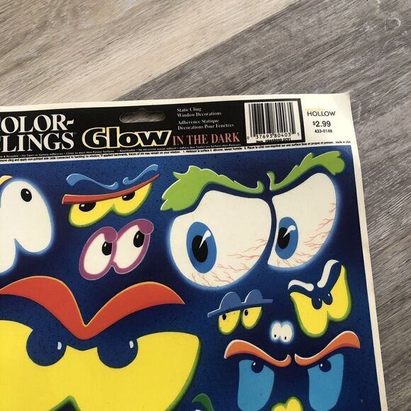 Static Cling Window Decorations NEW Reusable . Glow In The Dark. Halloween, Read - Picture 3 of 10